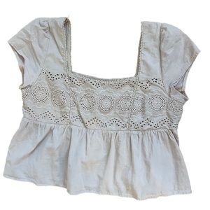 Taupe colored crop top